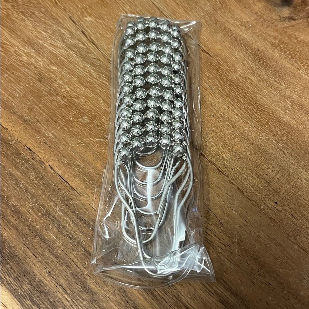 Package of 12 Silver Metal Shower Curtain Rings